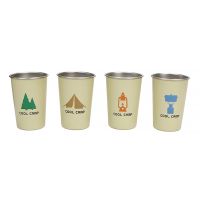 Pack of 4 Coolcamp Water Bottle Drinking Cup Fishing Backpacking Sports Drinkware Bottles Cups with Storage Bag