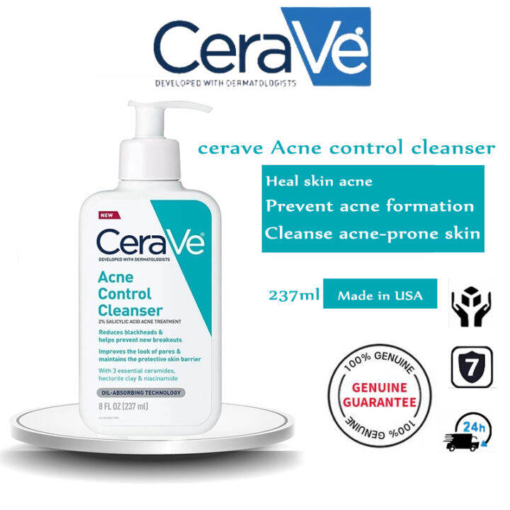 Cerave Acne Control Cleanser 2 Salicylic Acid Remove Acne Face