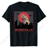 Beardzilla Bearded Dragon Funny Tshirt T-Shirt Customized Mens T Shirts Prevalent Cotton Tops Shirts Simple Style