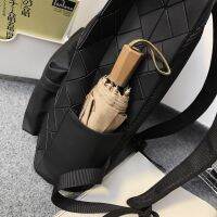 【Ready】? 2023 new shoulder bag trendy brand geometric rhombic student school bag commuting computer bag fashion large-capacity backpack male