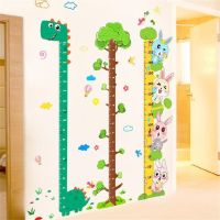 Jungle Baby Height Ruler Cartoon Height Sticker Kid Room Bedroom Decor Record Living Room Wall Sticker Self-adhesive Removable Tapestries Hangings