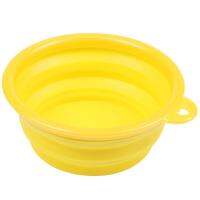Foldable Silicone Pet Bowl Yellow