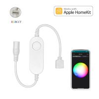 Homekit ตัวควบคุมไฟ Led อัจฉริยะขนาดเล็ก DC 5V 12V 24V RGBCW Rgbct ควบคุมแบบหรี่แสงได้รีโมทแอปควบคุมเสียงสิริ