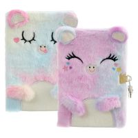Diary With Lock Lovely Cat Plush Lock Diary With Key Cute Notebooks For Teen Password Girls Diary Party Gifts
