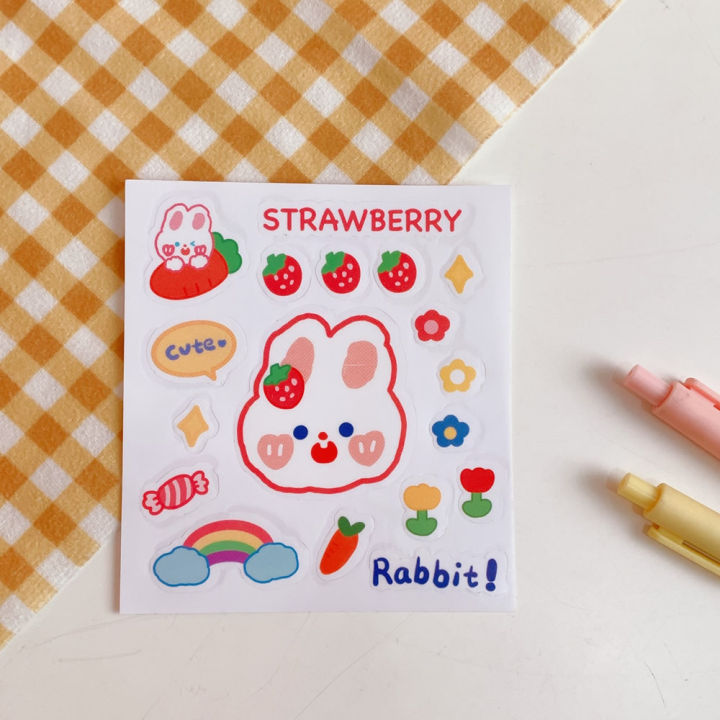 small-stickers-for-notebooks-handmade-stationery-stickers-japanese-cartoon-stickers-cute-stationery-stickers-ins-style-stickers