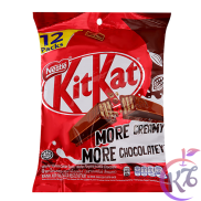 Bánh xốp phủ Socola Kitkat SB 2F 12 Thanh gói 204g- Nestle Cocoa bịch 204g