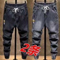 jussara Lee Lee work pants mens wear-resistant construction workers construction site denim work pants loose autumn large size pants labor