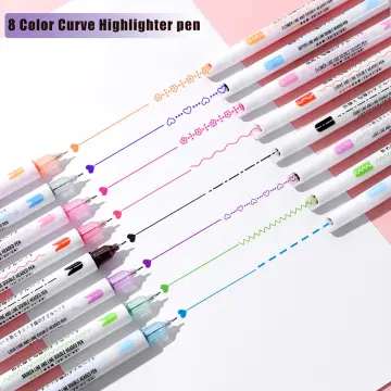 Deli 10pcs/lot Permanent Marker Pen Multicolor Dual Tip 0.5/1.0 mm Nib  Black Blue Red Ink Fine Point Waterproof Art Marker Pens