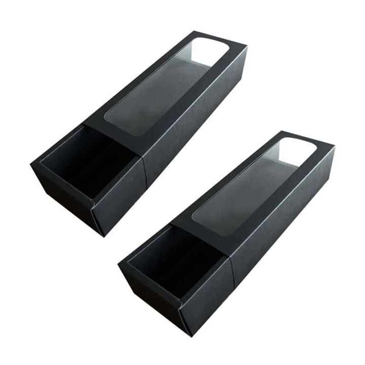20pcs-pvc-strip-kraft-paper-box-window-drawer-box-cow-rolling-biscuit-gelatin-cake-gift-box-black