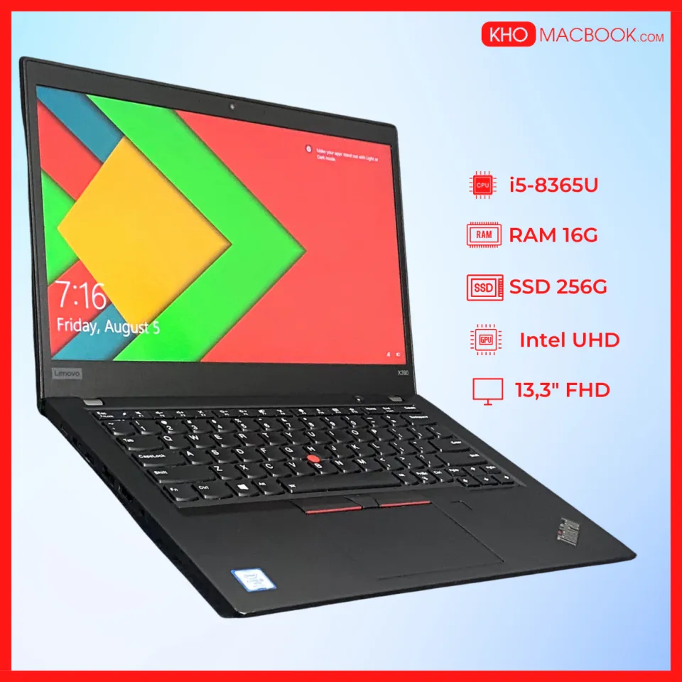 Laptop Lenovo ThinkPad X390 i5-8350U RAM 8GB SSD 256GB 12,5' FHD