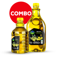 [Combo 1 lít + 2 lít] Dầu Oliu Hạt Cải Extra Virgin Olive Oil with Canola Oil hãng Kankoo nhập khẩu chính hãng từ Úc - dùng cho các món trộn salad, chiên, xào, an toàn cho sức khỏe cả gia đình thumbnail
