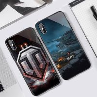 【 AN boutique 】  World Of Tanks Hot Game Phone Case กระจกนิรภัยสำหรับ Iphone 11 12 13 PRO MAX Mini 6 7 8 Plus X XS XR