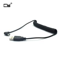 USB 2.0 left Angle 90 Degree A Male to Left Angle Mini B 5p Male Spring Cable for MP3 MP4 Hard Disk Mobile Phone 100cm