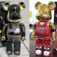 คุณภาพดีราคา Bearbricks 400 Daft Punk Berbrick 28ซม. ภาพวาดสีดำ Basquiat ประติมากรรมรูปปั้นหมีอิฐ Action Figurine