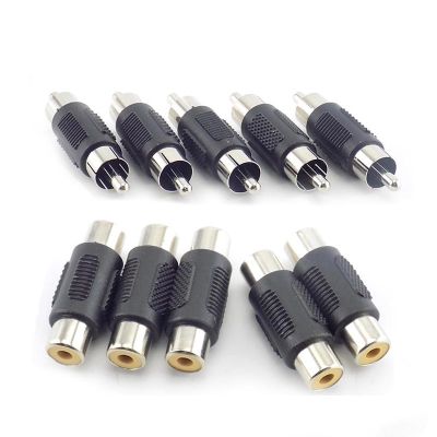 【YF】 5pcs RCA Female to Jack Plug Connector Adapter Male Video Audio Extender Cord Cable Converter