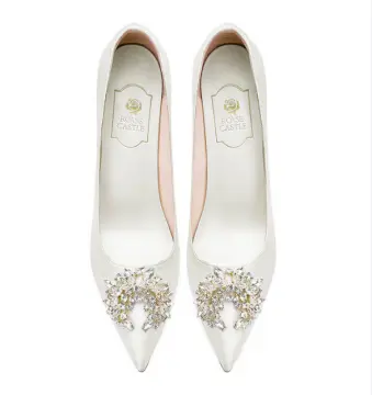 White bling hot sale wedding shoes