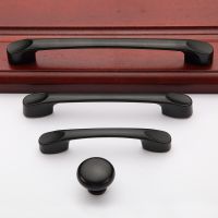 A.C.S Zinc alloy black pull hand handle modern simple round drawer European American cupboard wardrobe door Hardware Door Hardware Locks