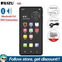 RUIZU เครื่องเล่น MP4 MP3ใน H8เเอนดรอยบลูทูธ WiFi พร้อมลำโพงในตัวหน้าจอสัมผัส MP4เครื่องเล่น HiFi วิดีโอวอล์คแมนเครื่องเล่นเสียงใช้งานได้หลากหลายพร้อมวิทยุเอฟเอ็มเครื่องบันทึกเสียง E-Book นาฬิกาปลุกรองรับบัตร TF การขยายตัวดาวน์โหลดแอพสูงถึง128GB