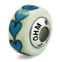 บีดแก้ว มูราโน่ Blue Valentine OHM Murano Glass Bead Charm