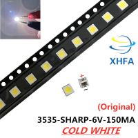 XHFA 50pcs SHARP High Power LED LED Backlight 2W 3535 6V Cool white 135LM TV Application Free shipping in some countries Electrical Circuitry Parts