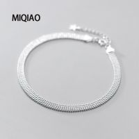 2020 New MIQIAO 925 Sterling Silver Womens Simple Beads Chain Anklet Sandals Fashion Foot Fine Jewelry Leg Bracelet Ornament