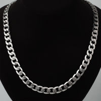 Hot Hip Hop เครื่องประดับยาว Chunky Cuban Link Chain สร้อยคอทองหนาสีสแตนเลสคอโซ่สำหรับผู้ชาย Jewelry