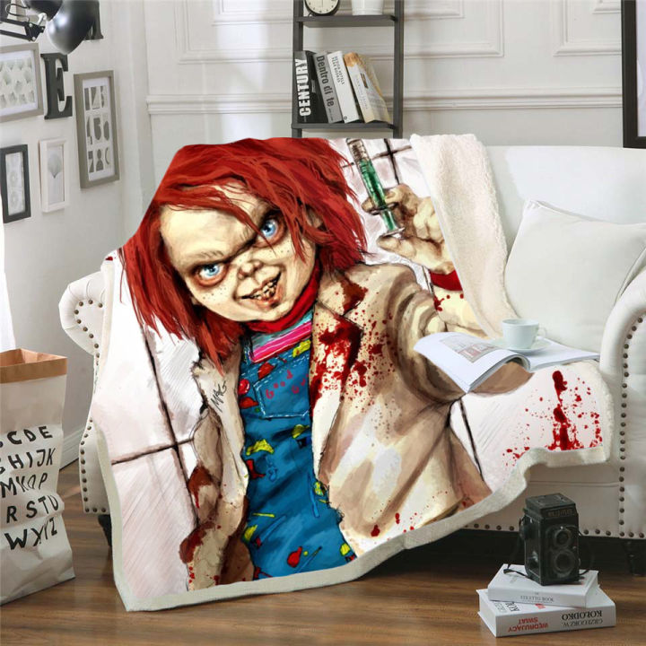 newest-horror-movie-child-of-play-character-chucky-blanket-gothic-sherpa-fleece-wearable-throw-blanket-microfiber-bedding-001