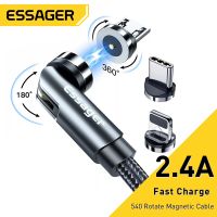 Essager Magnetic Charger Type-C Cable For iPhone 13 12 11 Pro Max 3M Fast Charging 540 Rotation Micro USB Cable For Huawei Cord