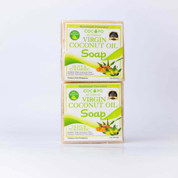 (2 BARS) VCO OLIVETURMERIC , prevents infection, heals cuts, burns and