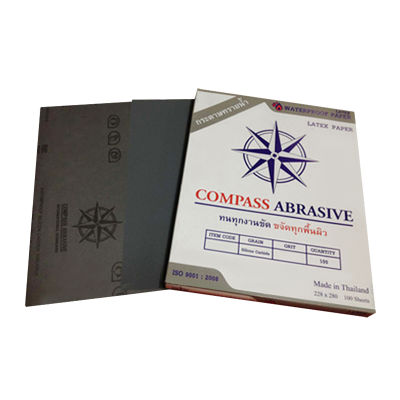 กระดาษทรายน้ำ COMPASS รุ่น CW11T C80 ขนาด 9 x 11 นิ้ว สีเทา [ส่งเร็วส่งไว มีเก็บเงินปลายทาง]