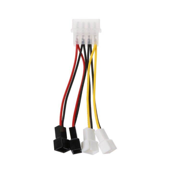 ide-molex-to-4x-3-pin-tx3-case-cooling-fan-power-adapter-converter-cable