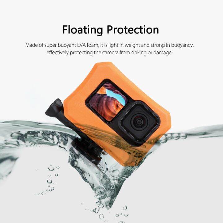 vamson-เคสป้องกันลอยตัวสีส้มสำหรับ-gopro-hero-11-10-9-8ฝาครอบตัวดำน้ำเล่นเซิร์ฟสำหรับกล้อง-gopro-10-9-8อุปกรณ์เสริม