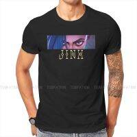 Jinx Eyes Special Tshirt Arcane League Of Legends Animated Leisure Plus Size T Shirt Summer Stuff For Men