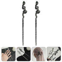 ETEREAUTY 2pcs Snake Hair s Punk Hair Chop Metal Hairpin Hair สำหรับผมยาว