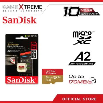 SanDisk Extreme microSDXC Mobile Gaming SKU, SQXAA 128GB, V30, U3, C10, A2,  UHS-I, 190MB/s R, 90MB/s W, 4x6