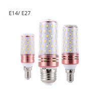 (หลอดไฟ1หลอดมี3สี) E14 E27 12W 16W 18W 20W ที่ยึดเทียน LED SMD2835 220V ประหยัดพลังงานสีวอร์มไวท์3000K/เย็นสีขาว6500K หลอดไฟข้าวโพด LED