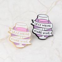 【YF】 Quote Pins Collection Feminist Wine Inspirational Cup Enamel Lapel Pin Badges Brooches