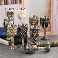 【CW】♟  Coolest Gothic Resin Goblet Claw Wine Glass Cocktail Glasses Whiskey Cup Bar Drinkware