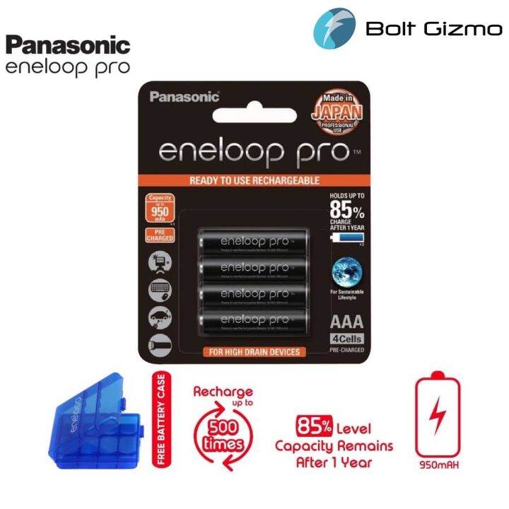 Panasonic Eneloop Pro Aaa 950mah Rechargeable Battery Bk 4hcce 4bt