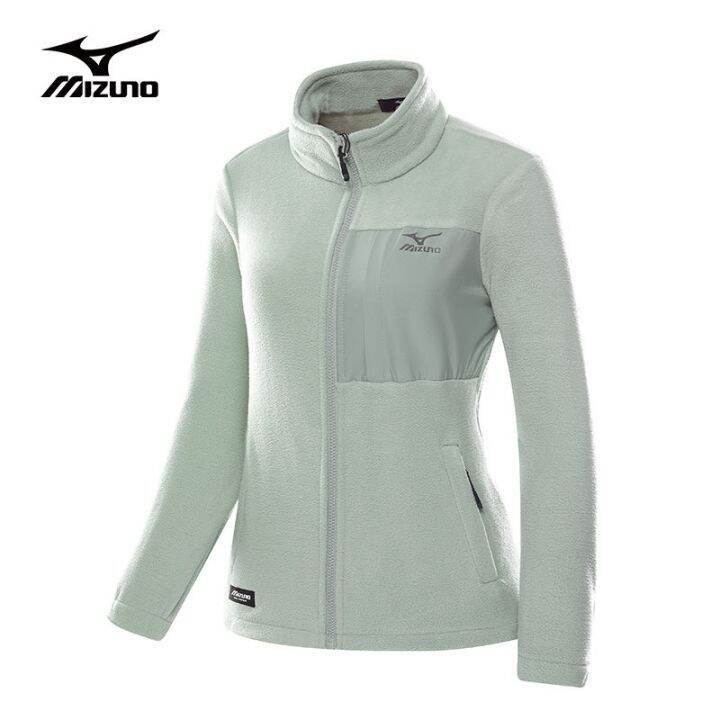 mizuno-เสื้อฟลีซฤดูใบไม้ร่วงและฤดูหนาวคู่รุ่น-mizuno-เสื้อแจ็คเก็ตคอปกตั้งเสื้อแจ็คเก็ตน้ำหนักเบาผ้าฟลีซ