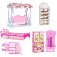 N33GVC3Q Mini Bathtub/Swing Kids Living Room Dollhouse Furniture Miniature Furniture Wardrobe/Bed/Shoe rack For Dolls