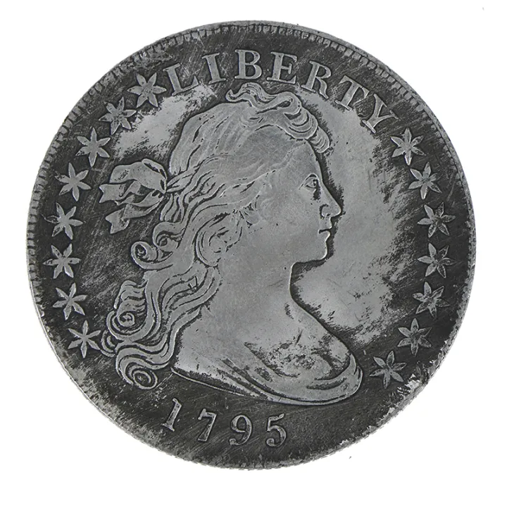 เหรียญเก่าอเมริกา1795ที่ไม่หมุนเวียนเหรียญอเมริกันสหรัฐอเมริกาต้นกำเนิดสินค้าโบราณ  | Lazada.Co.Th