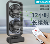 OPOLAR พัดลมทาวเวอร์แบตเตอรี่ในตัว 10,000 mAh ระบบใบพัดคู่พร้อมรีโมทคอนโทรล มีรับประกัน