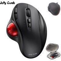 【City of Angels】 Jelly Comb Bluetooth Trackball Mouse With Protective Bag Vertical Professional Drawing Laser Mice Ergonomic Bluetooth Amp; 2.4G