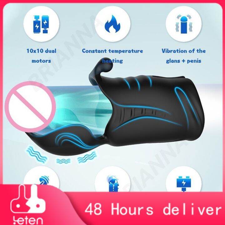 Leten Vibrators For Men Silicone Charging Penis Male Trainer