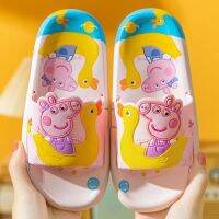 ❆✒○ peppa pig slippers for baby girl Piglet Childrens Summer Boys Girls Non-Slip Soft Sole Home Indoor Sandals