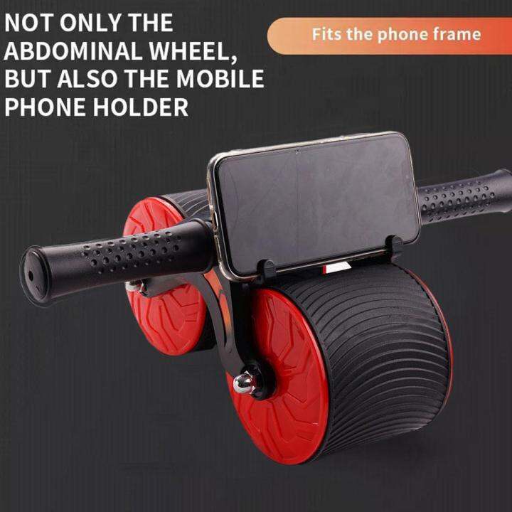 belly-wheel-kneeling-pad-automatic-rebound-abdominal-for-fitness-wheel-muscle-o6l4