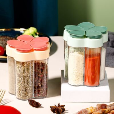 【CW】 New Multifunctional 5 In 1 Spice Combination Seasoning Jar Condiment Storage Bottle Tools