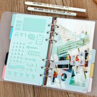 【CW】 Plastic graffiti drawing / diy album hand account template /A6 loose-leaf page paper hollow lace ruler style