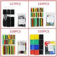 127pcs164pcs 328pcs 530pcs 560pcs 2:1 Heat Shrink Tube Kit Shrinking Assorted Polyolefin Insulation Sleeving Wire Cable 10 Size Electrical Circuitry P